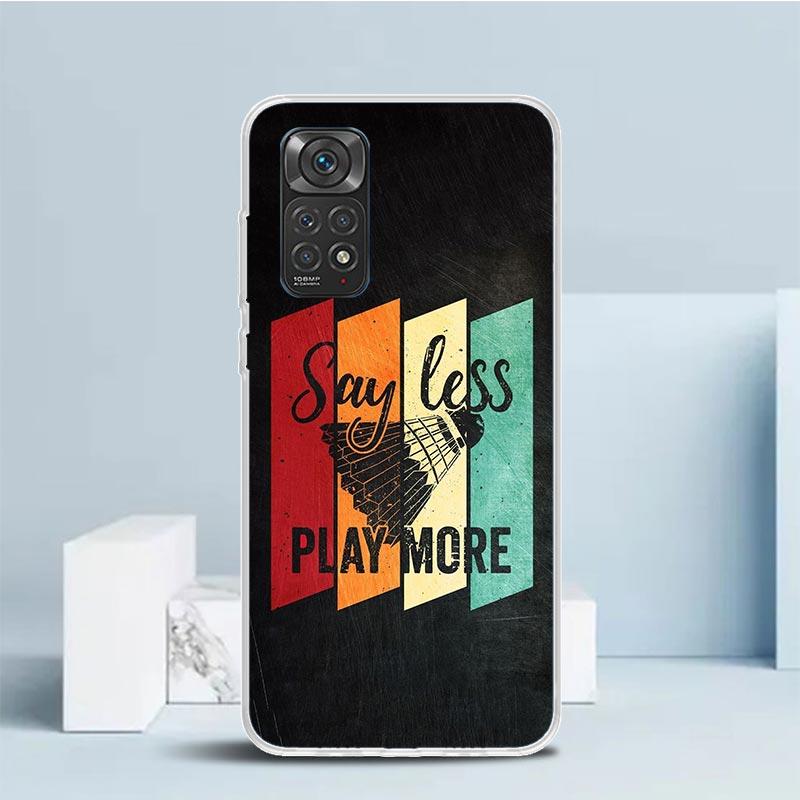 Badminton Sport Phone Case For Xiaomi Redmi Note 15 14 14S 13 12S 12 Pro Plus 11S 11 11T 11E 10S 10 + Soft TPU Back Cover Redmi