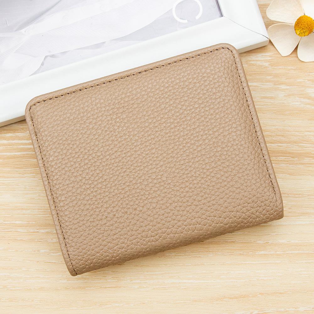 

Women Leather Wallet Short Bifold Wallet with Zipper Coin Pocket Multi Card Holder Slim Minimalist Wallet Slots Compact Slim Purse абрикосовий