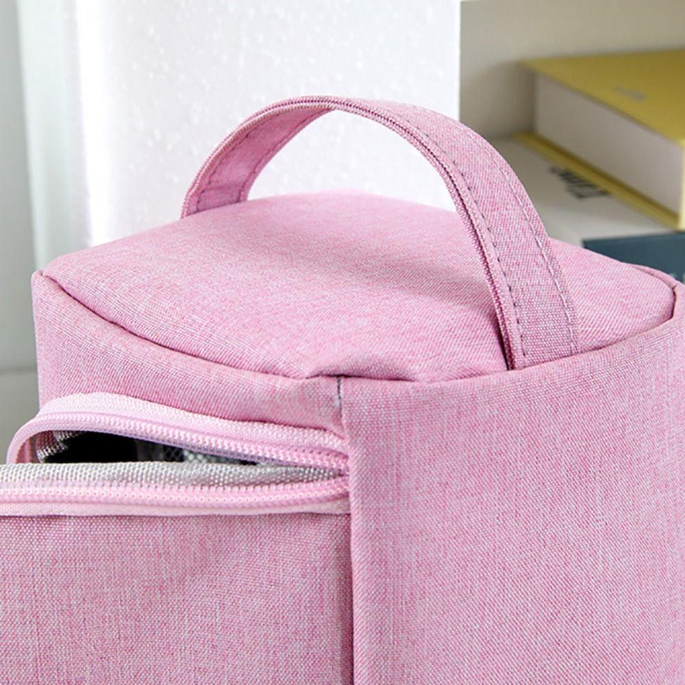 Portable Oxford Cloth Pencil Case Waterproof Multi-layer Stationery Storage Bag Large Capacity Pen Bag School Office