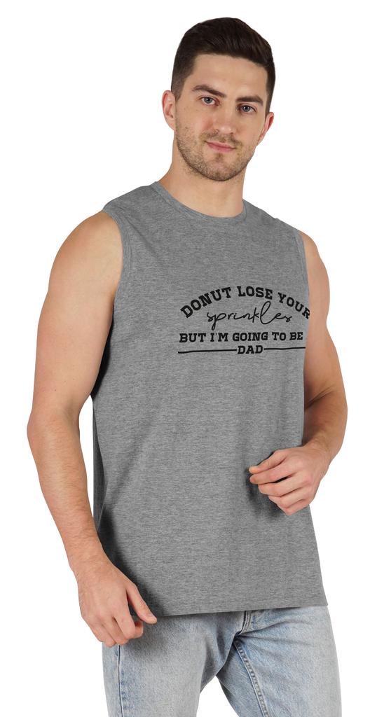 Inkmeso Men  s Tshirt   Donut Loose Your Sprinkles But I  m Going To Be A Dad   Graphic Tshirt For Pregnancy