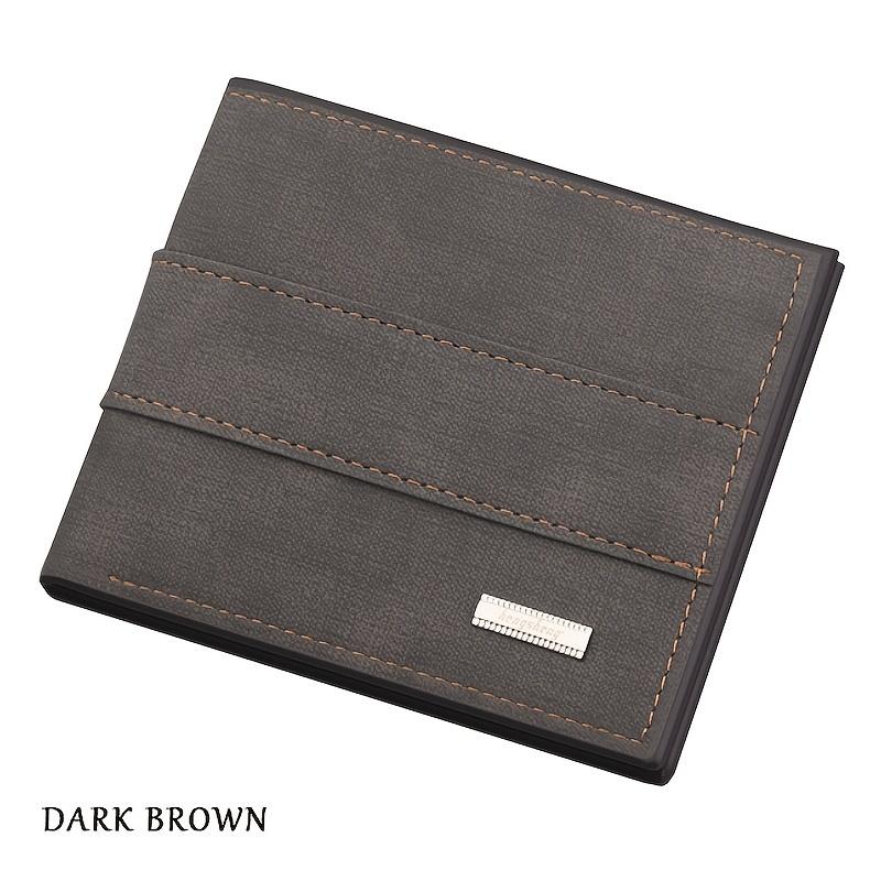 Men Wallet Patchwork PU Leather Small Card Holder Short Wallets Man Purse Card Case Casual Standard Wallet