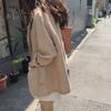 Women's Casual One Button Cotton Linen Blazer Long Sleeve Suit Coat Casual OL Work Blazer Jacket for Spring Summer