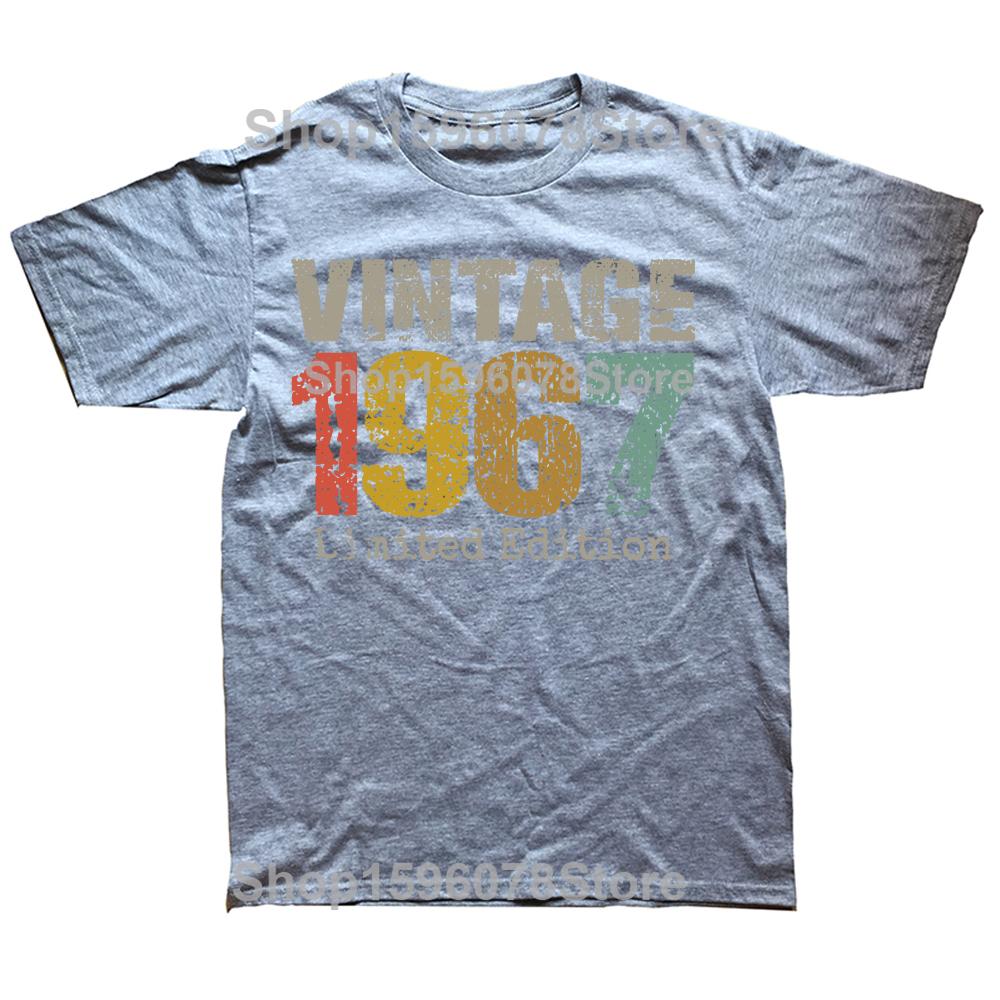 Funny 58 Year Old Gifts Vintage 1967 Limited Edition 58th Birthday Tshirts Men Casual 100 Cotton Loose Oversized T Shirt
