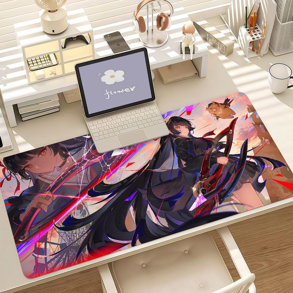 Game Wuthering Waves Chisa Mouse Pad Anti Slip Rubber Edge Locked Thickened Laptop Gaming Desk Mat