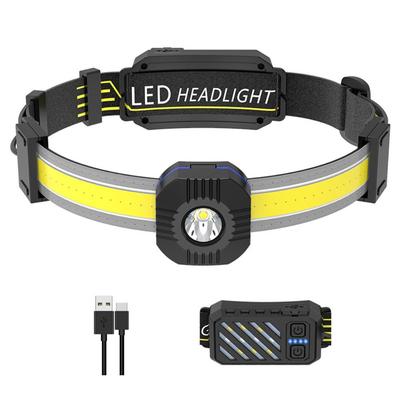 LED Headlamp Portable Rechargeable Waterproof Red COB Flood Headlight Bright XPG Lamp Beads for Outdoor Night Running