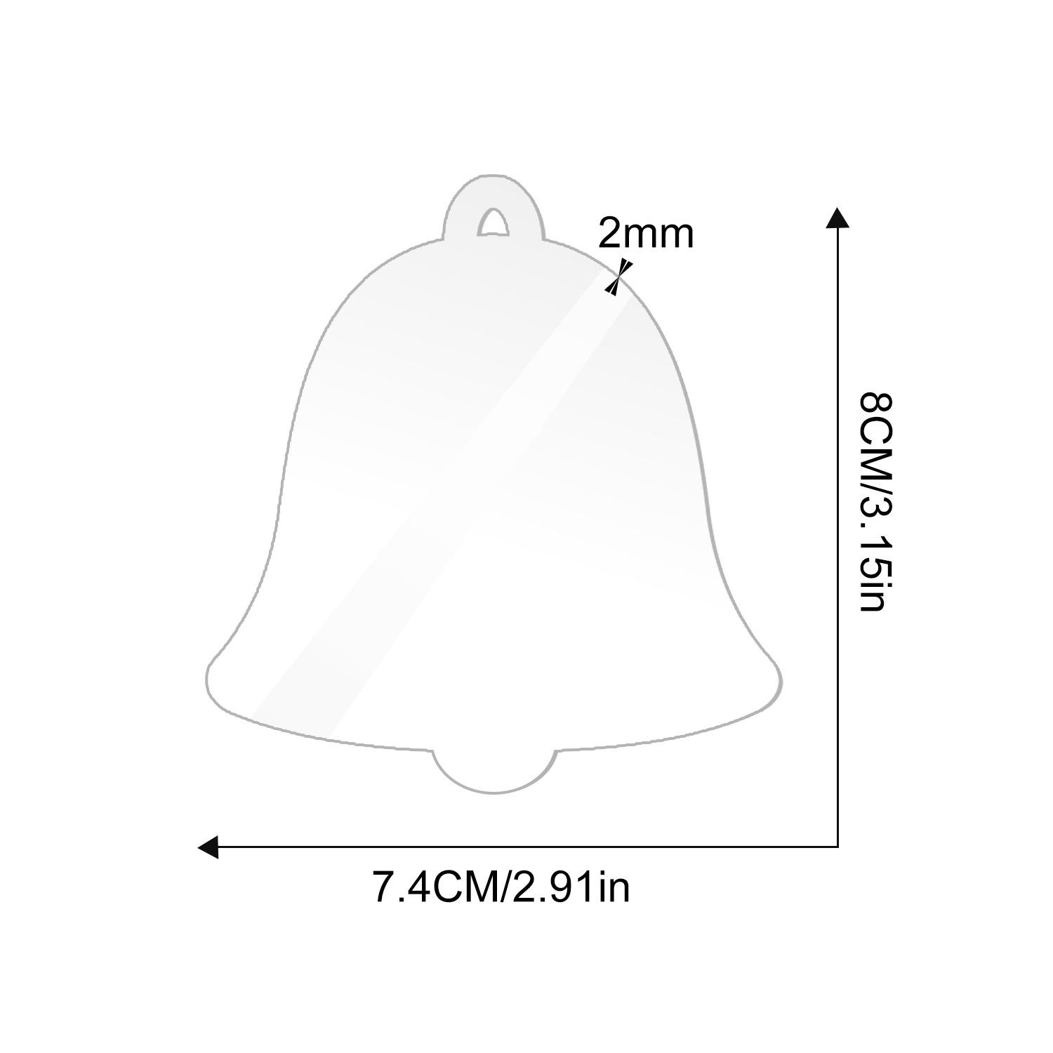 

10pcs Clear Acrylic Christmas Ornaments, Blank Acrylic Decoration for Carving DIY Projects, Holiday Decoration Hanging Ornaments