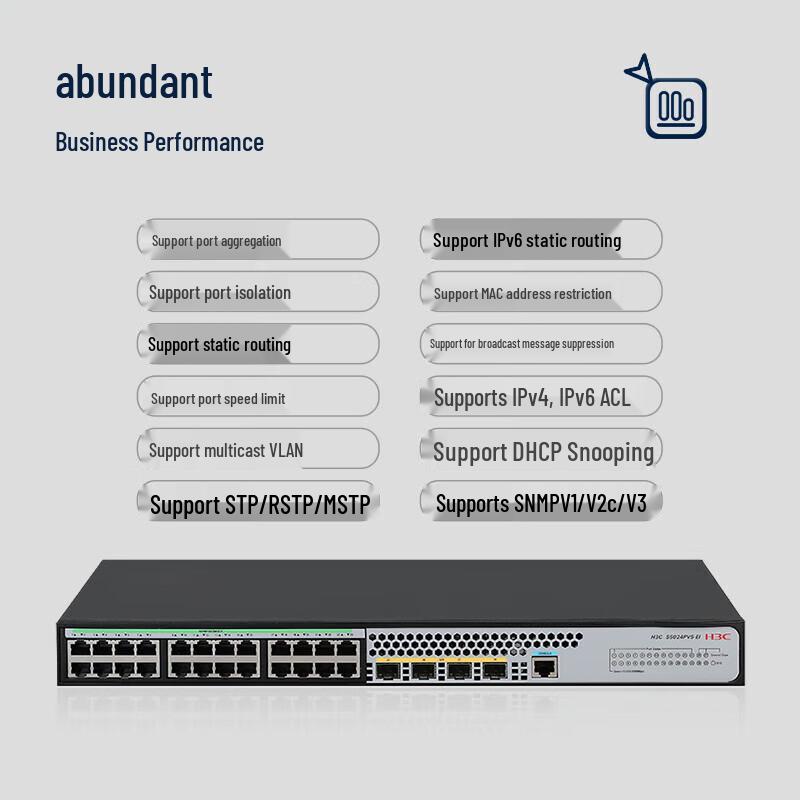 

H3C S5024PV5-EI 24-Port Gigabit Layer 2 Managed Switch