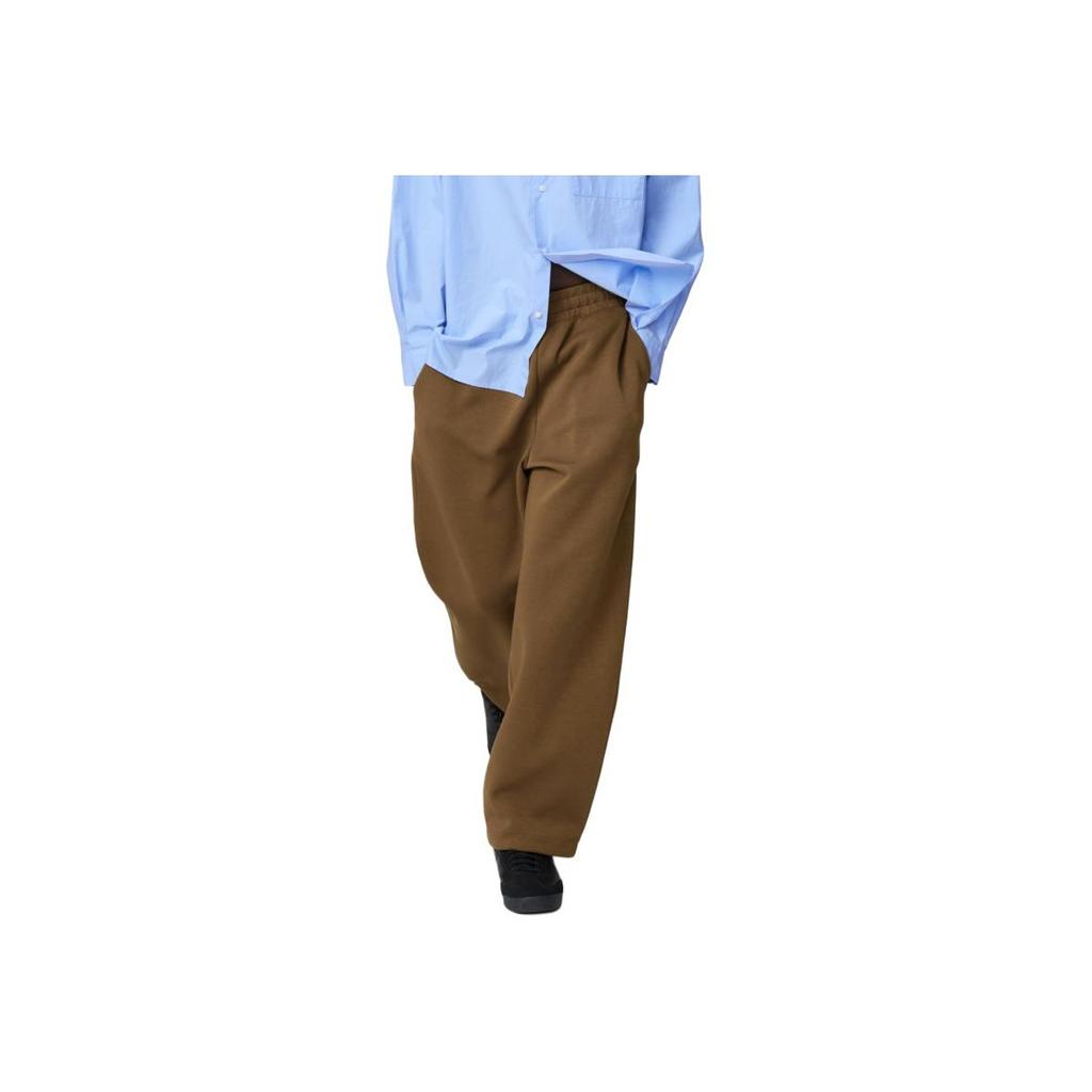 UNIQLO Solid Color Loose Fit Straight Leg Knit Sports Pants Unisex bottoms 479854-34