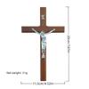 Wall Crucifix Cross Gift Wood Cross Wall Decor for Entrance Christmas Easter Jesus Sculpture Figurine Christian Collection