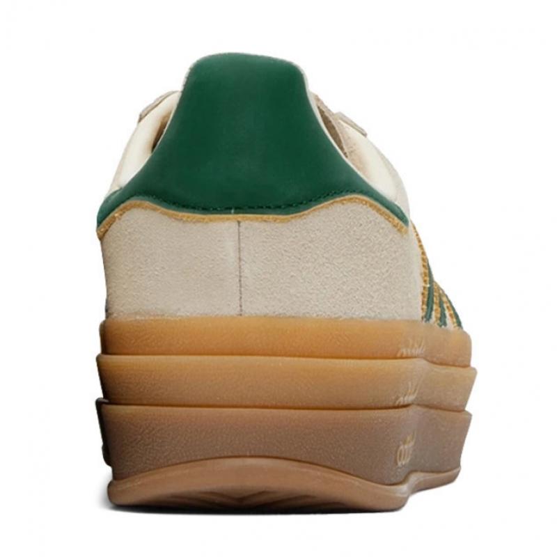 Adidas Womens Ladies Gazelle Bold Sneakers Cream Collegiate 8 Green Id7056