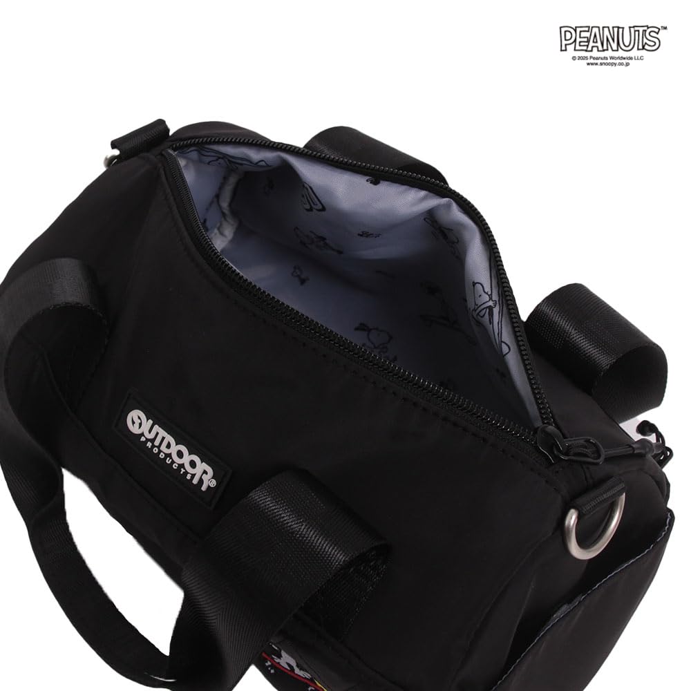 [OUTDOOR-PRODUKTE] PEANUTS Kollektion Snoopy Roll Boston Tasche ODB027 Schwarz
