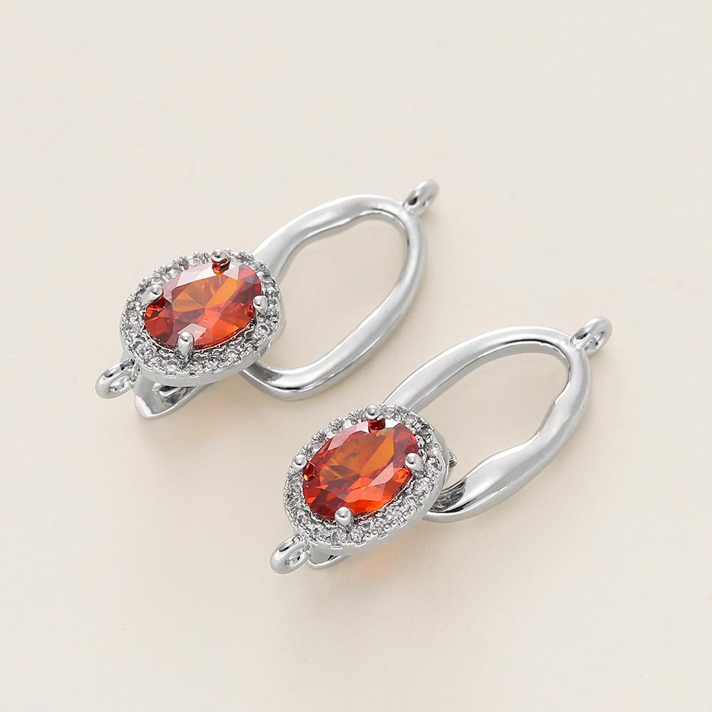 1/2Pcs/Pack 14/18K Gold Plated Inlaid Zircon Connector End Caps Fastener Clasps for DIY Jewelry Bracelet Making Accessories