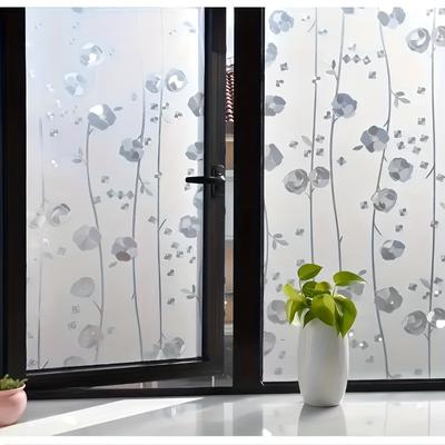 1 Roll of Rose Glass Window Film Window Sticker, Suitable for Room Bedroom Glass Film, Window Privacy Film, Bathroom Removable Window Film