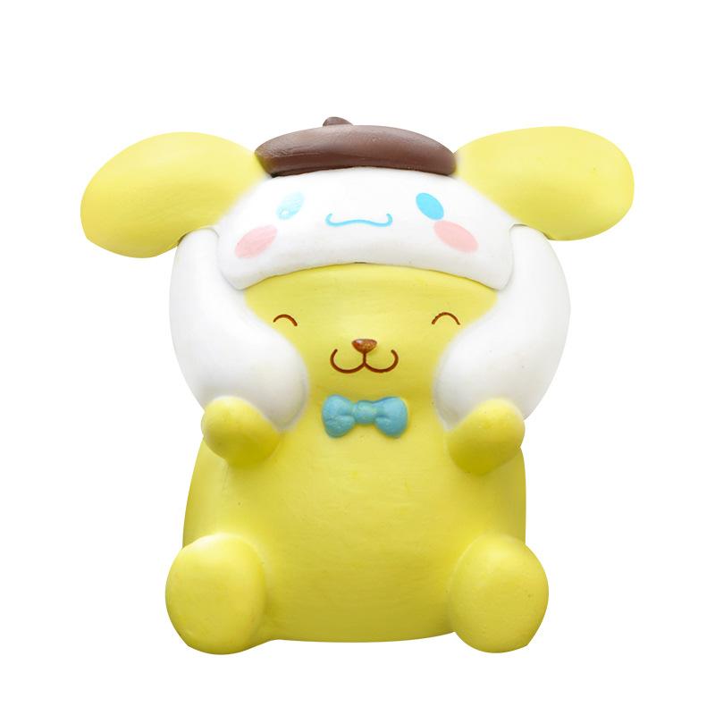 Sanrio Cinnamoroll Cross Dressing Melody Kuromi Hello Kitty Cartoon Cute Doll Anime Figure DIY Decorative Accessories Toy Gifts