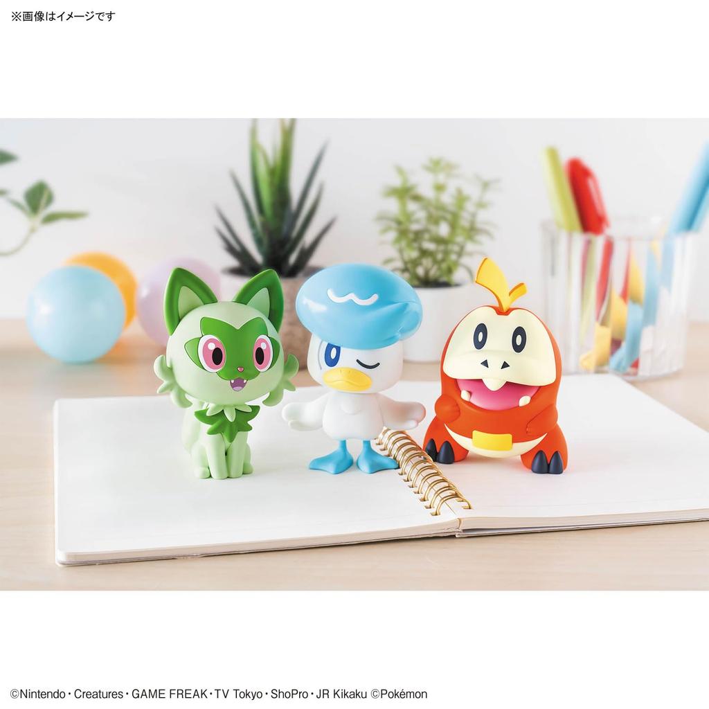 BANDAI SPIRITS Plastic Model Collection Quick and Hogtail Plastic Model Pokémon 18+19+20 Meowth, Squash, Set, Color-Coded