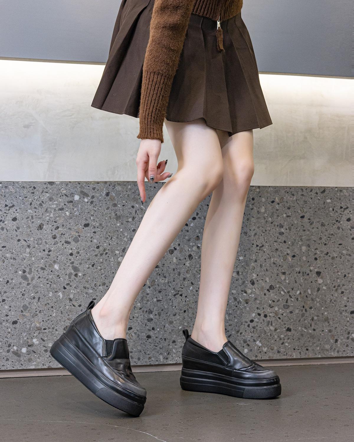 

Fujin 7.5 см массивные кроссовки весна обувь платформа танкетка слипоны женские модные туфли-лодочки из микрофибры кожа ботильоны осень 33