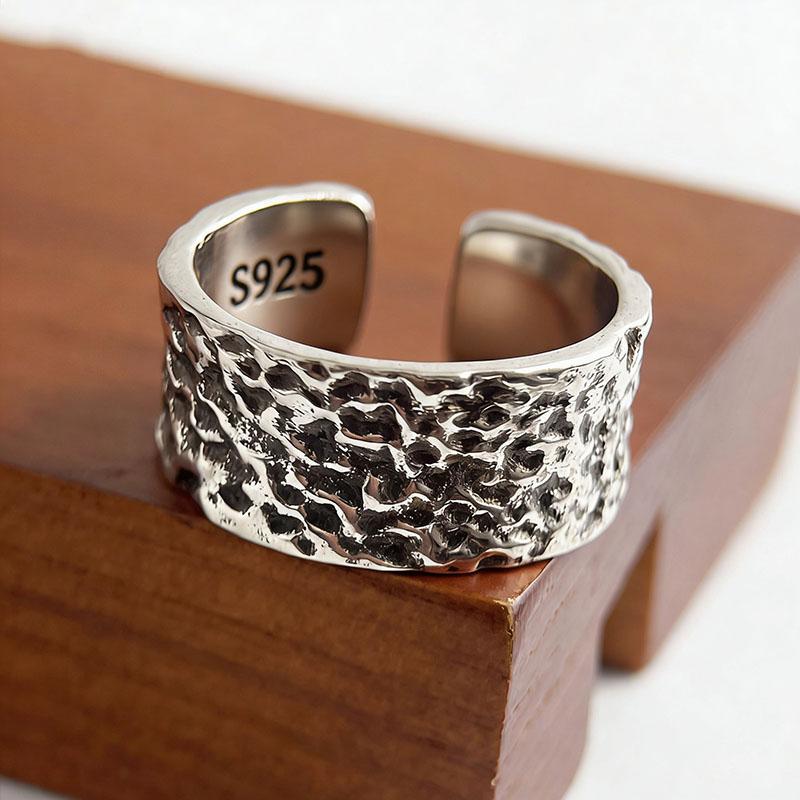 

925 Sterling Silver Rings for Women Couple Minimalist Handmade Simple Wide Tail Star Ring Set Party Jewelry Gift Prevent Allergy resizable