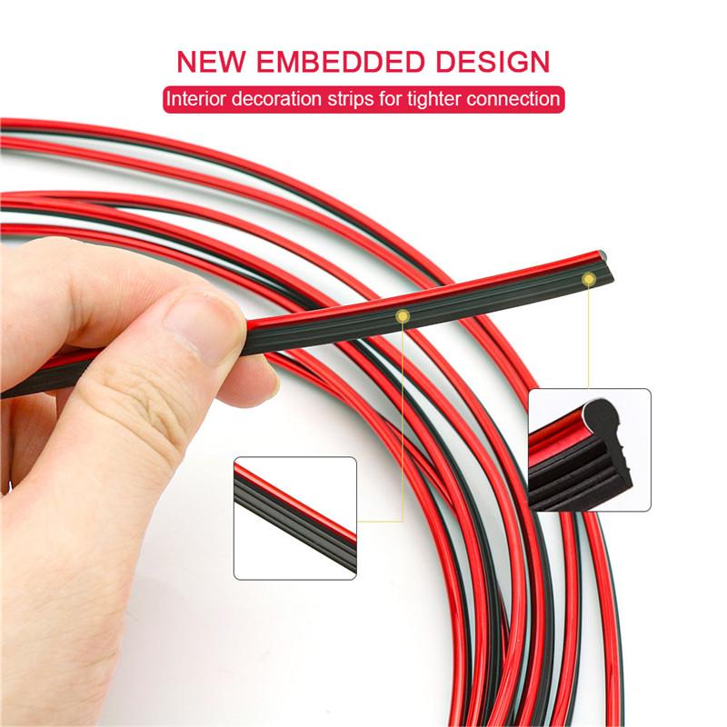 5M Universal Car Moulding Decoration Flexible Strips Car Interior Dashboard Door Gap Cover Trim Strip Accessoires With Scraper