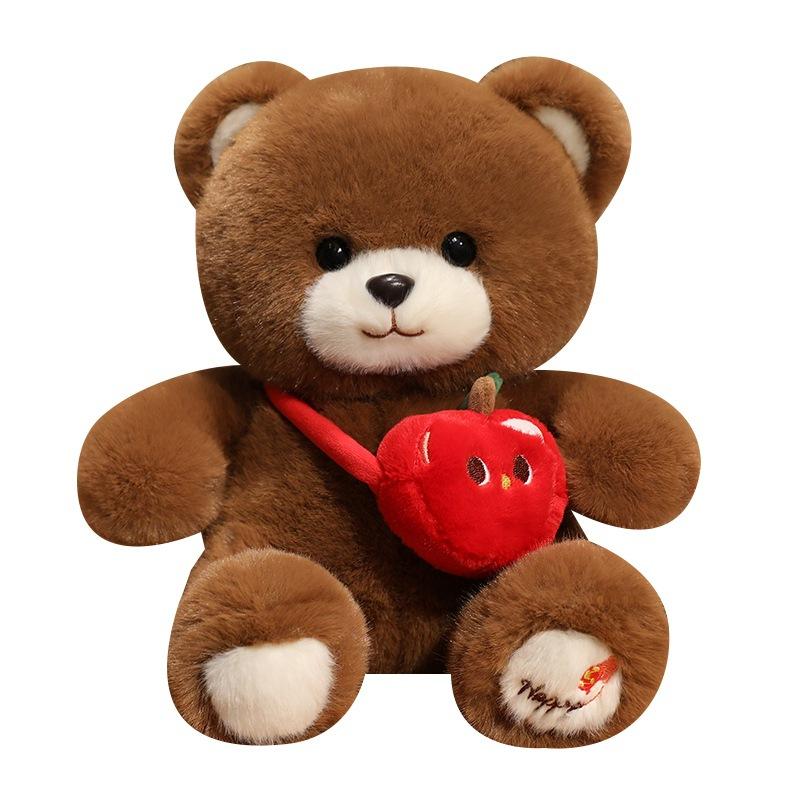 Cute Hug Apple Bear Teddy Bear Doll Plush Toy Hug Bear Doll Children'S Company Soothing Ragdoll