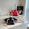 Large capacity handbag bag women's new embroidered letters shoulder messenger bag commuter casual tote bag simple