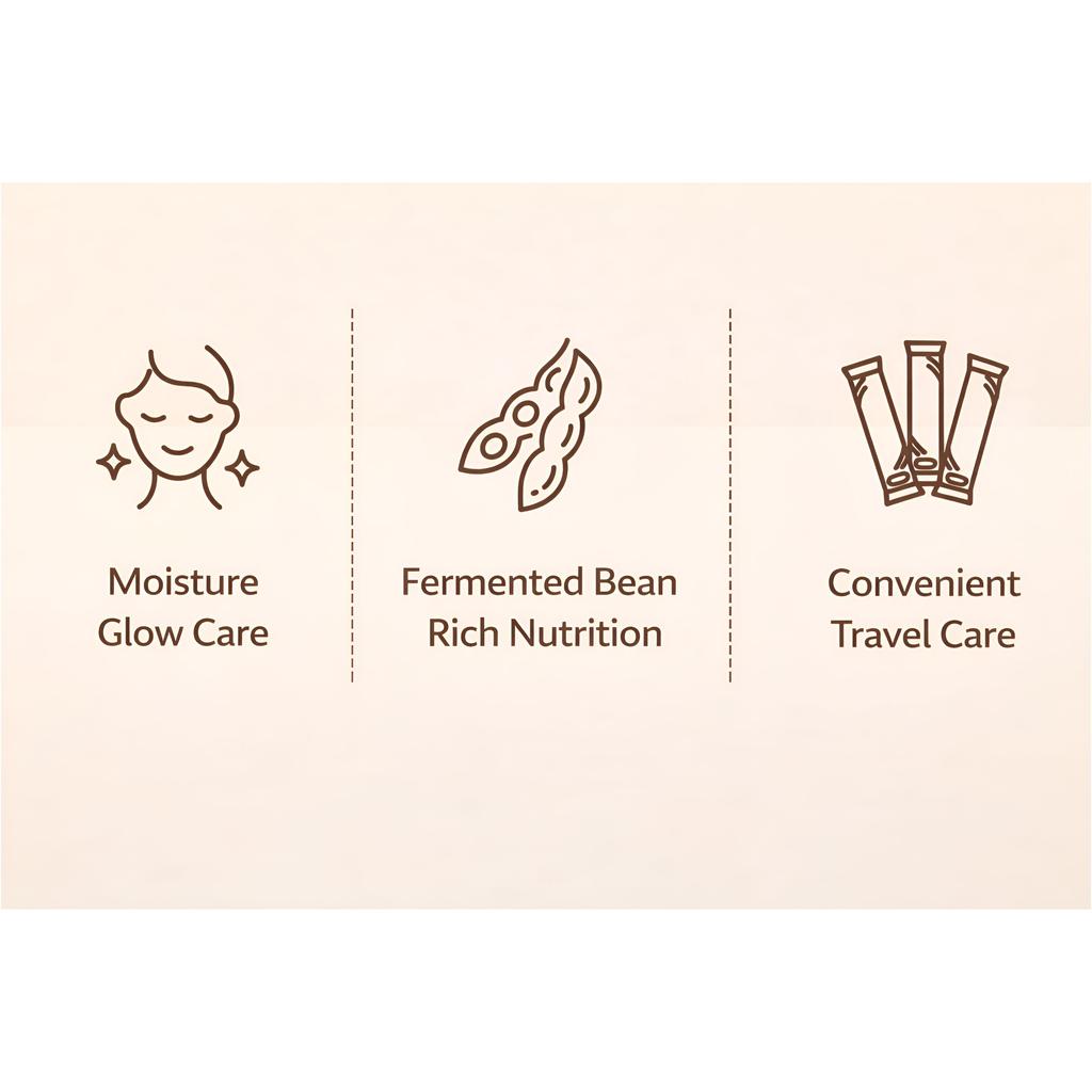 mixsoon Bean Essence Stick (1.5ml X 10 Sachets) – Fermented Bean Hydration & Texture Care Essence
