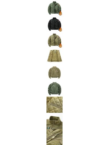 Autumn Winter MA1 Air Force Cotton-Padded Casual Pilot Jacket