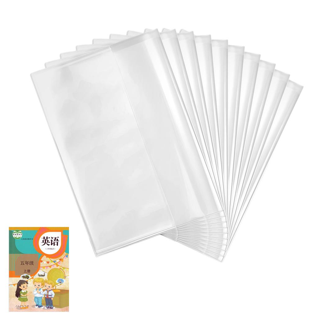 10 Pezzi Copertine Protettive per Libri Scolastici Fogli Trasparenti in PP Riciclabile Dimensioni Flessibili Resistenti allo Strappo Essenziale per l'Aula