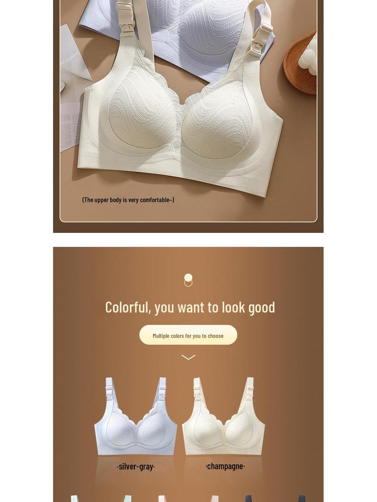 Sömlös amnings-bh för gravida - Mot sidofett, Mot häng, Postpartum, Stor storlek