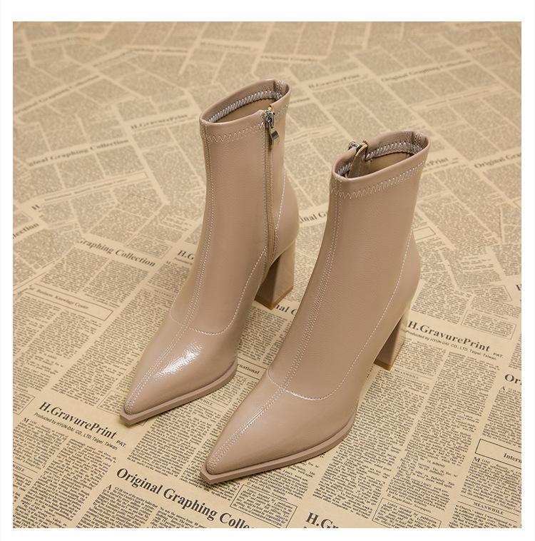 Fashion Winter New Solid Color Back Zipper Plush Thermal Versatile Comfortable Naked Boots for Women Short Boots for Women's