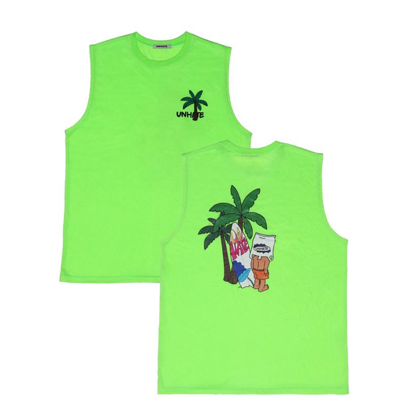 Unhate Surfer Graphic Oversized Sleeveless Green