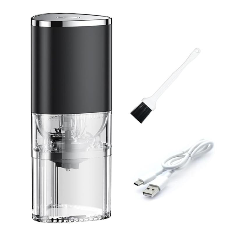 Electric Coffee Grinder Adjustable Grind Settings Plastic Coffee Mill Portable Coffee Bean Grinder for Outdoor Portable