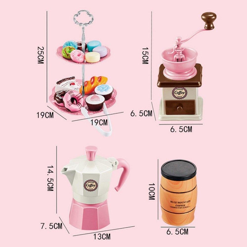 Pretend Play Toys Children's Play HouseToys Simulation Coffee Snack Afternoon Tea Set