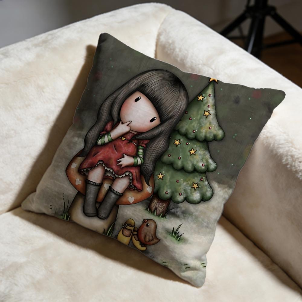 Fashion SSantoro Gorjussed Cushion Cover Soft Decorative Pillow Case Suitable for Bedroom Sofa Car Travel Use