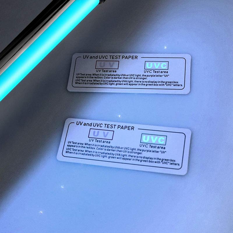 UV Test Card Reusable Card To Test UV Light 5 Pcs UV Light Test Cards To Check UV Protection Level UVA & UVC Light Identifying