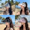 Summer Sun Hat With Butterfly Knot Large Brim For Women Sun Protection