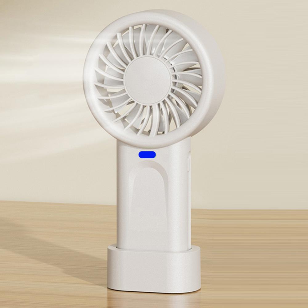 

Handheld Fan USB Rechargeable Portable Powerful Airflow 5 Wind Speed Cooling Fan White