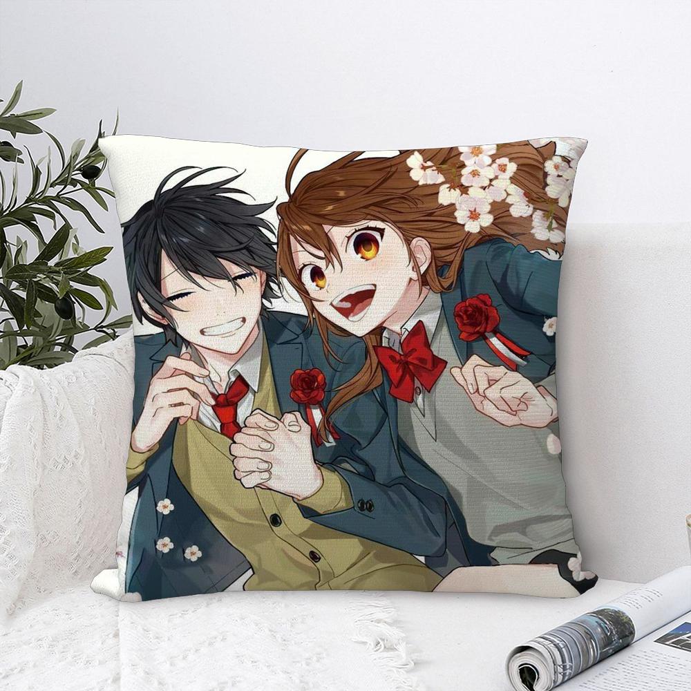 H-Horimiya Anime Pillow Case Plush Fabric Soft Pillowcase Double Sided Print Sofa Cushion Cover Throw Pillow Cover