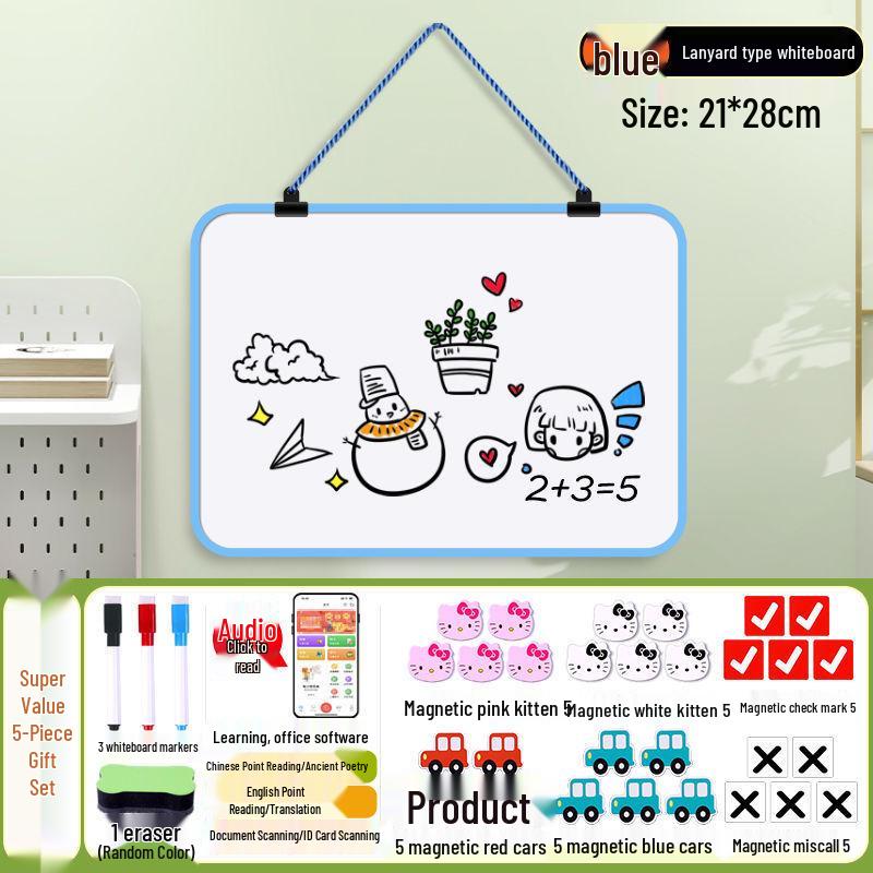 Double-Sided Magnetic Mini Blackboard: Erasable Wall-Mounted Teaching & Drawing Memo Board