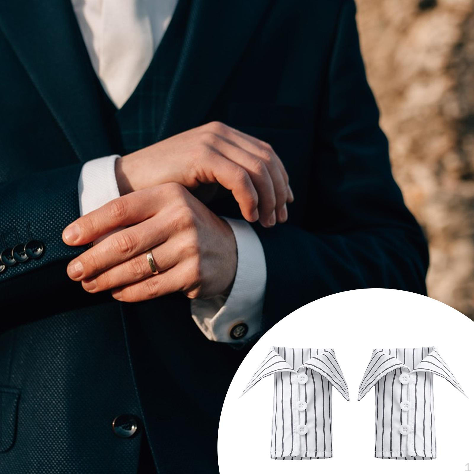 

2 штуки поддельные рукава-манжеты на запястье, костюмные принадлежности, декорированные для рубашек, свитеров белый