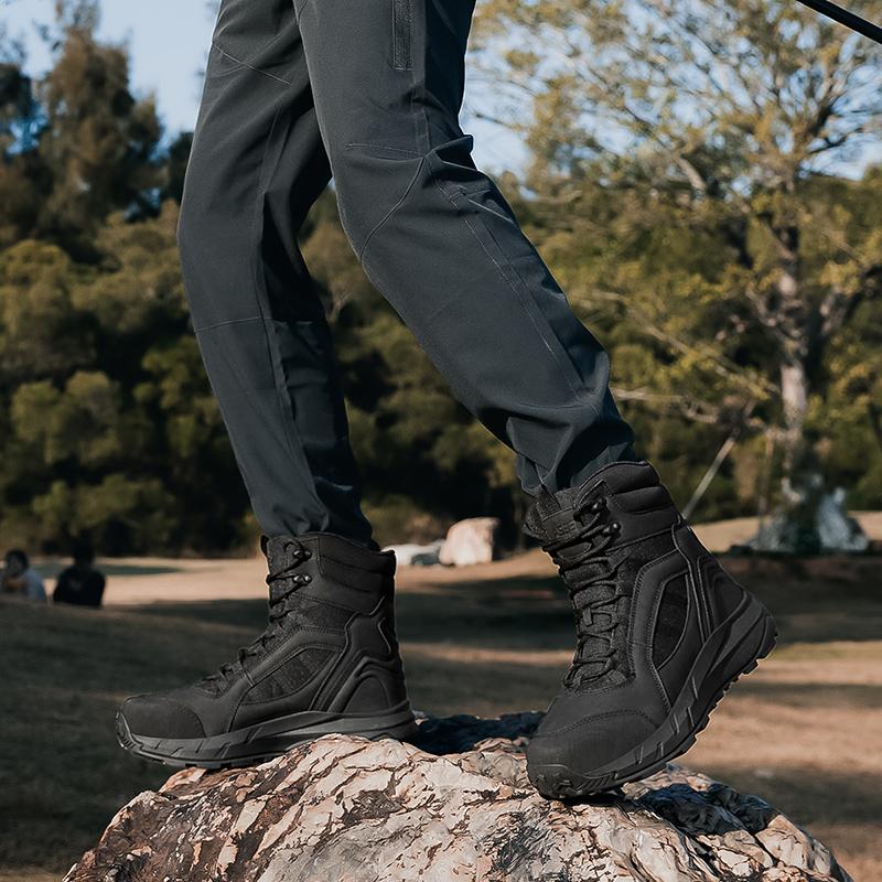 Luxury Brand Male Sneaker Men High Top Boots Climbing Hiking Shoes Mens Desert Work Safety Shoes Ankle New Men Outdoor Boots