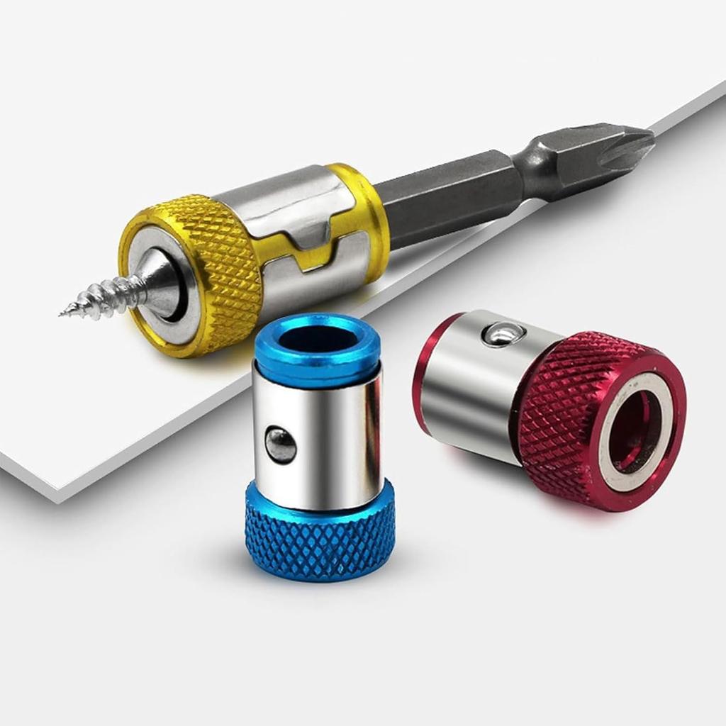 Screwdriver Meonsopoli Head Magnetic Ring for Drill, 6 Pieces Magnetic Screw Ring, Universal Magnetizer for Drill, 1/4"/6.35mm Universal Magnetic Bit