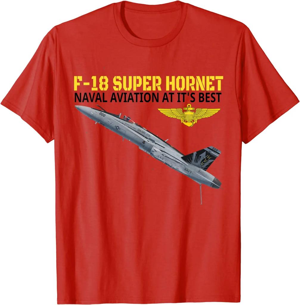 US Naval F18 Super Hornet Multirole Fighter Aircraft TShirt 100 Cotton ONeck Short Sleeve Summer Casual Mens Tshirt