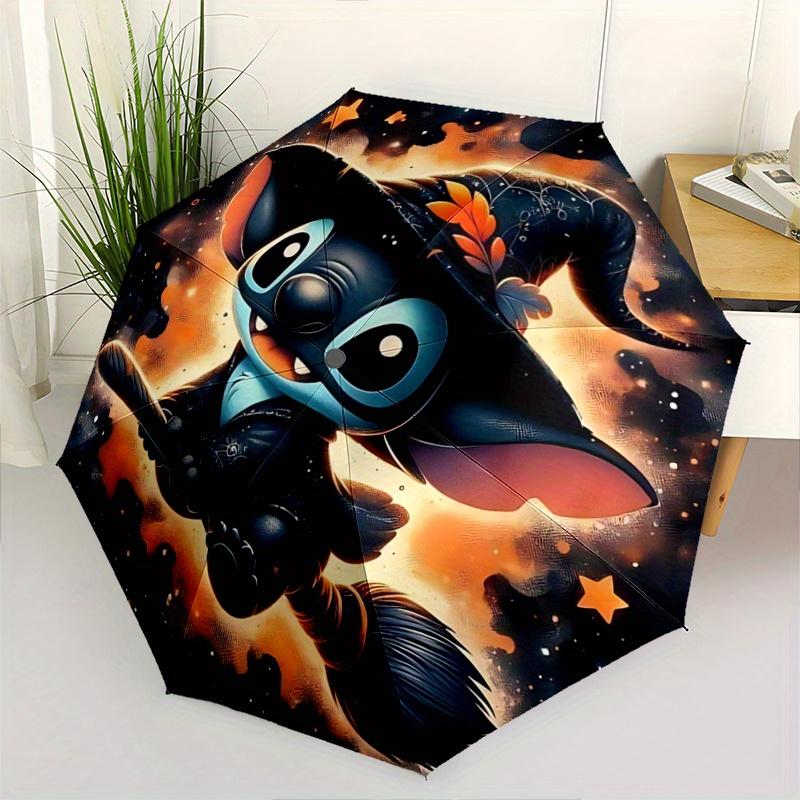 

1pc Wizard Stitch Durable Cartoon Folding Cartoon Umbrella, Portable 3-Fold Compact Umbrella for Men and Women, Suitable for Travel or Daily