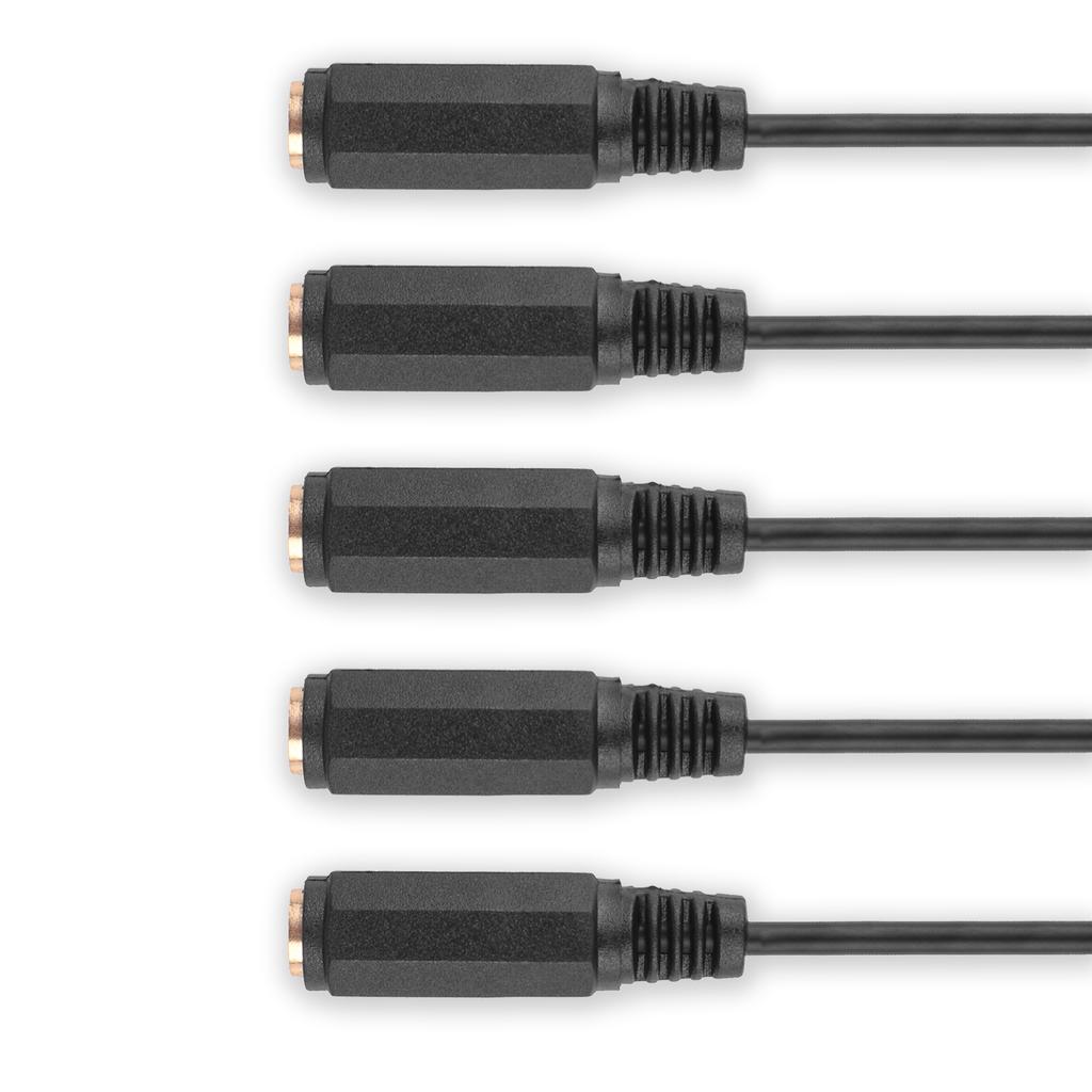 Rozgałęźnik jack 3,5mm stereo wtyk - 5x jack 3,5mm stereo gniazda vitalco (a4)