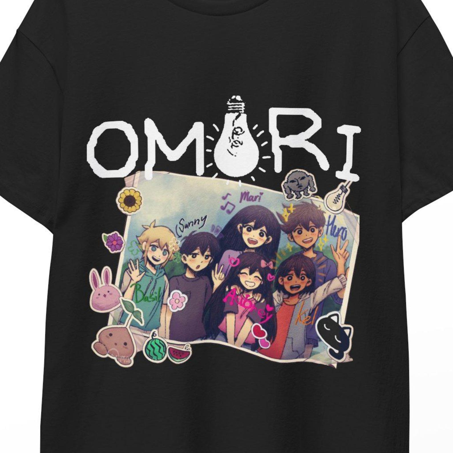Omori Psychological Horror RPG Shirt Headspace White Space Dream World Sunny Retro Anime Aesthetic Unisex Gift Tee Indie Adventure Classic!! S