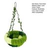 Hanging Parrot Nest Birdcage Plush Birds Bed with Leaves Hook Indoor Green Breeding Nest for Parakeet Conure Budgie Cockatiel Lovebird