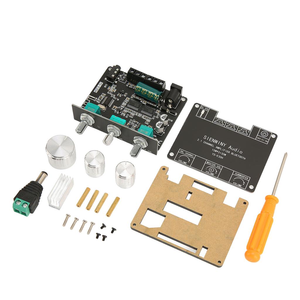 Bluetooth 5.1 Power Amplifier Module 2.1 Channel HiFi Knob Adjustment Sound Amplifier Board DC 9‑24V