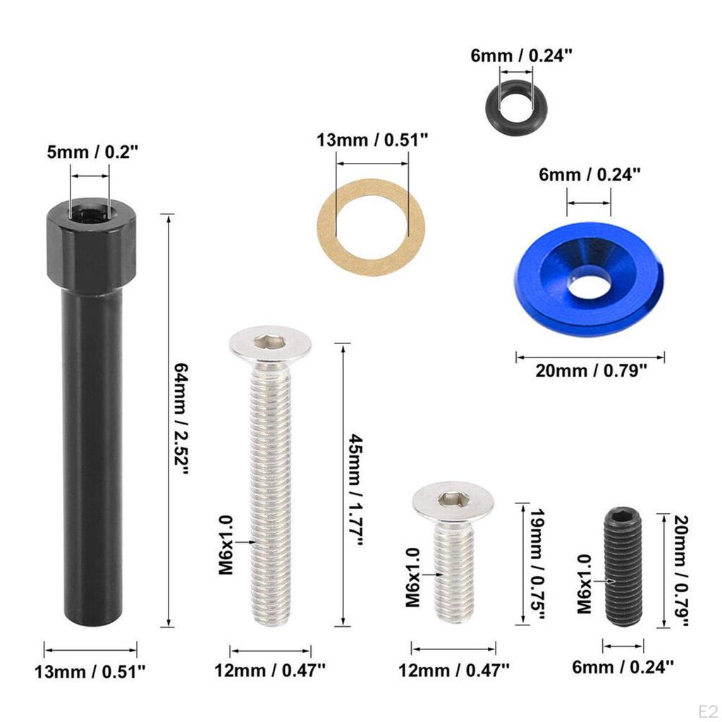 Engine Valve Cover Washer Bolt Set Aluminium Spare Parts Assembly Easy Installation Car Accessories
