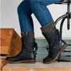 New Style Women's Shoes - Large Size Mid-calf Boots, Women's Thick Heel Retro Boots