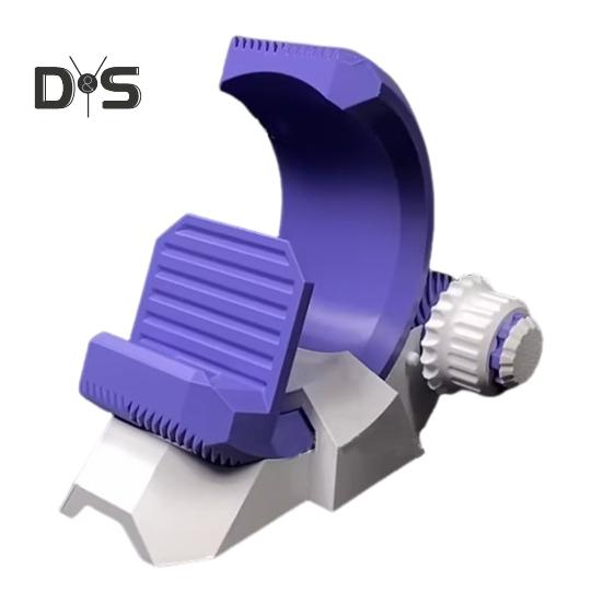 

Подставка для телефона с 3D-печатью, елочка, полукруглый держатель для телефона, универсальная подставка с регулируемым углом наклона для дома, путешествий и использования на открытом воздухе белый/фиолетовый